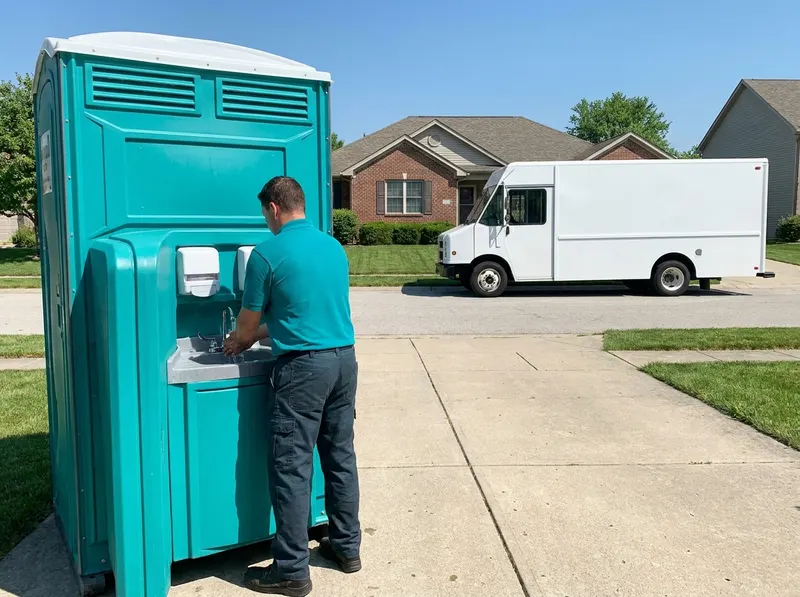 Flushable Portable Restrooms with Sinks in Beech Grove, IN
